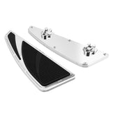 Custom Chrome Venoms Style Rider Driver Footboards Kit Chrome Gloss Black Fit For Harley Touring Softail